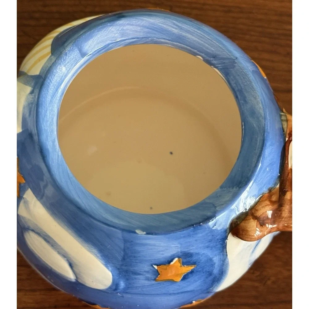 Vintage Nursery Rhyme The Cow Jumped Over The Moon Ceramic Teapot